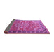 Sideview of Medallion Purple Traditional Rug, tr245pur