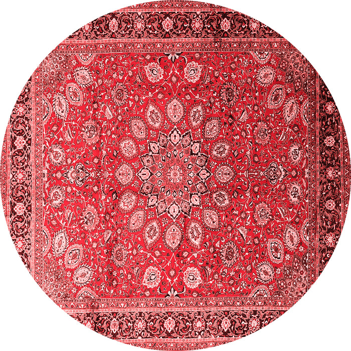 Machine Washable Medallion Red Traditional Rug, wshtr245red
