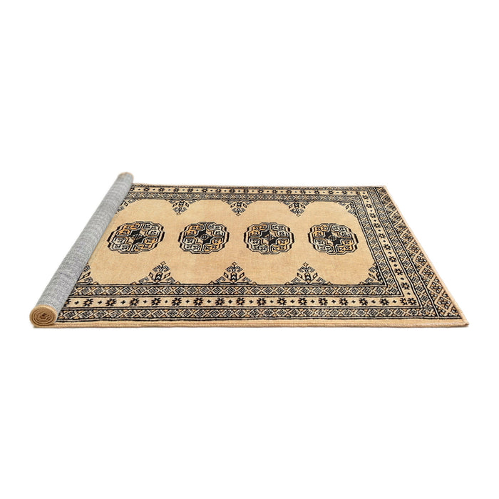 Sideview of Machine Washable Traditional Sepia Brown Rug, wshtr246