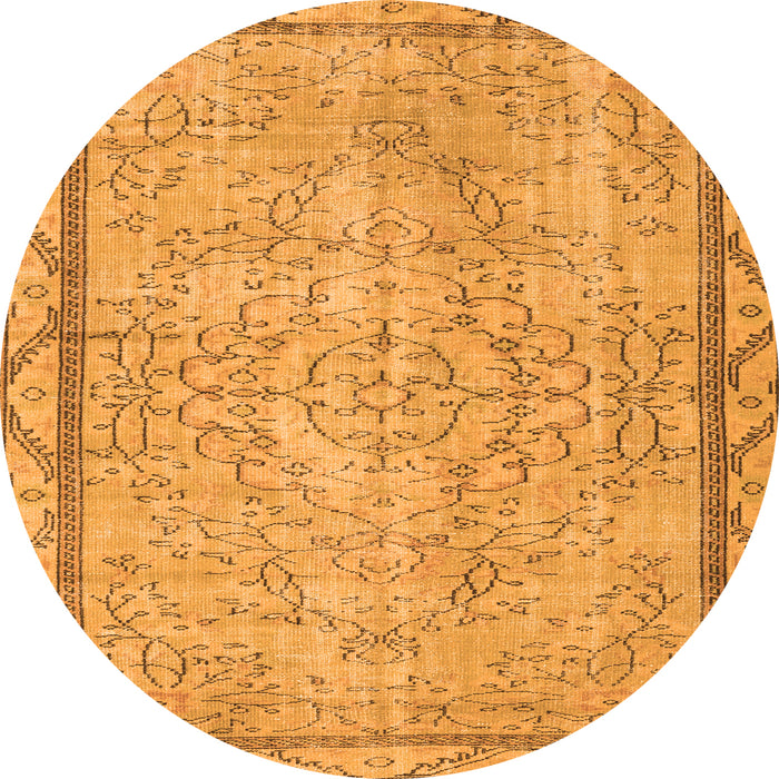 Square Persian Orange Traditional Rug, tr2460org
