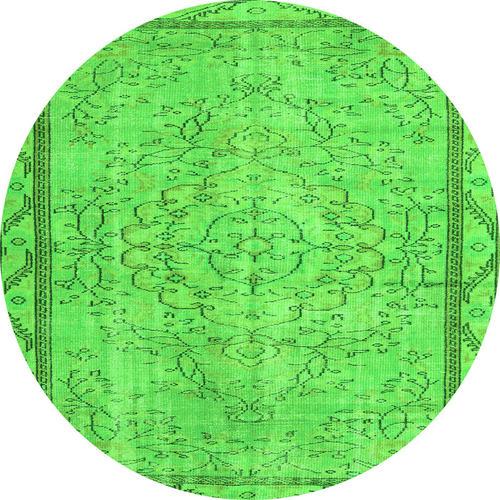 Square Persian Green Traditional Rug, tr2460grn