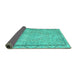 Sideview of Persian Turquoise Traditional Rug, tr2460turq