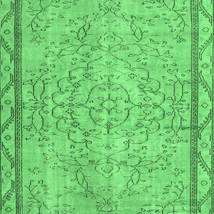 Machine Washable Persian Emerald Green Traditional Area Rugs, wshtr2460emgrn