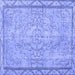 Square Persian Blue Traditional Rug, tr2460blu