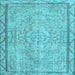 Square Persian Light Blue Traditional Rug, tr2460lblu