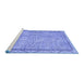 Sideview of Machine Washable Persian Blue Traditional Rug, wshtr2460blu