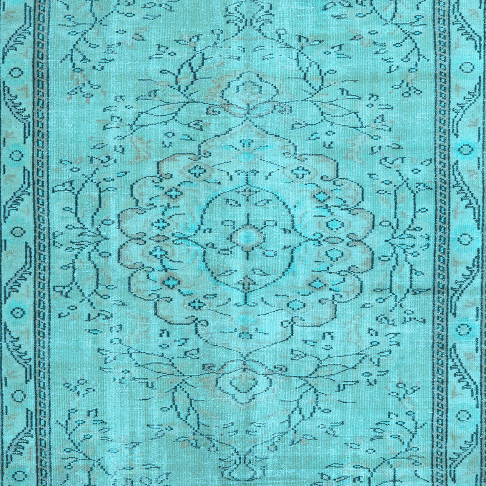 Machine Washable Persian Light Blue Traditional Rug, wshtr2460lblu
