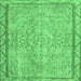 Square Persian Emerald Green Traditional Rug, tr2460emgrn