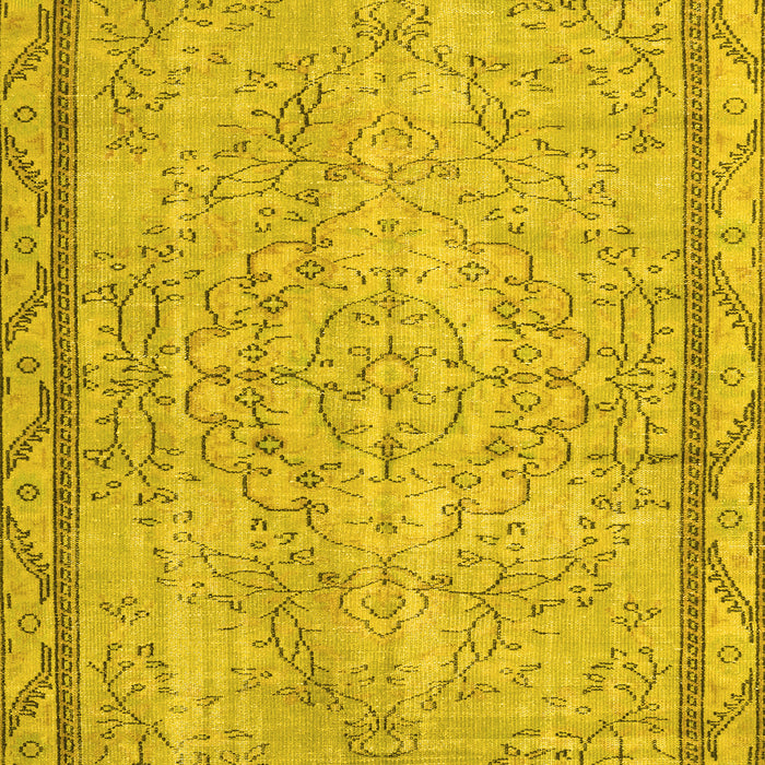 Machine Washable Persian Yellow Traditional Rug, wshtr2460yw