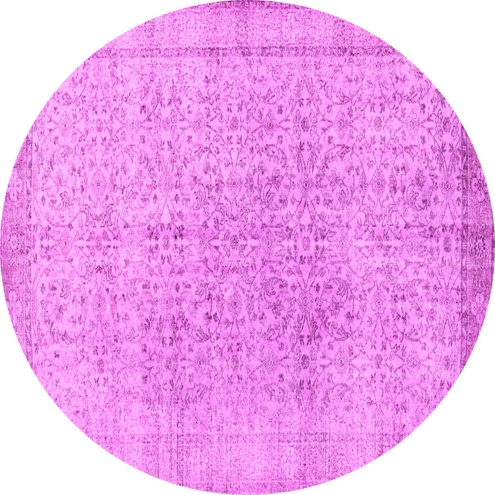 Round Persian Pink Traditional Rug, tr2461pnk