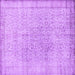 Square Persian Purple Traditional Rug, tr2461pur