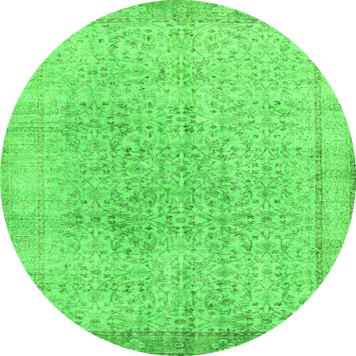 Square Persian Green Traditional Rug, tr2461grn
