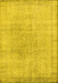 Machine Washable Persian Yellow Traditional Rug, wshtr2461yw