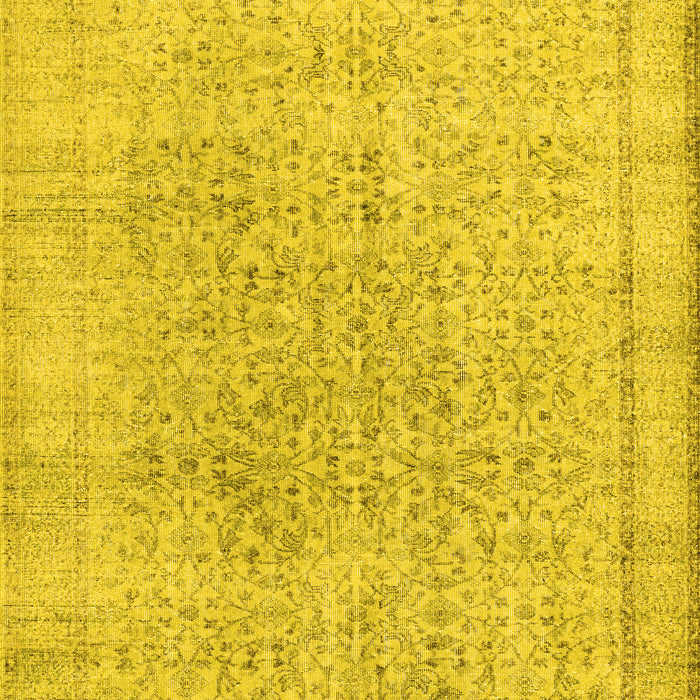 Machine Washable Persian Yellow Traditional Rug, wshtr2461yw