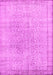 Machine Washable Persian Pink Traditional Rug, wshtr2461pnk