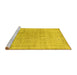 Sideview of Machine Washable Persian Yellow Traditional Rug, wshtr2461yw