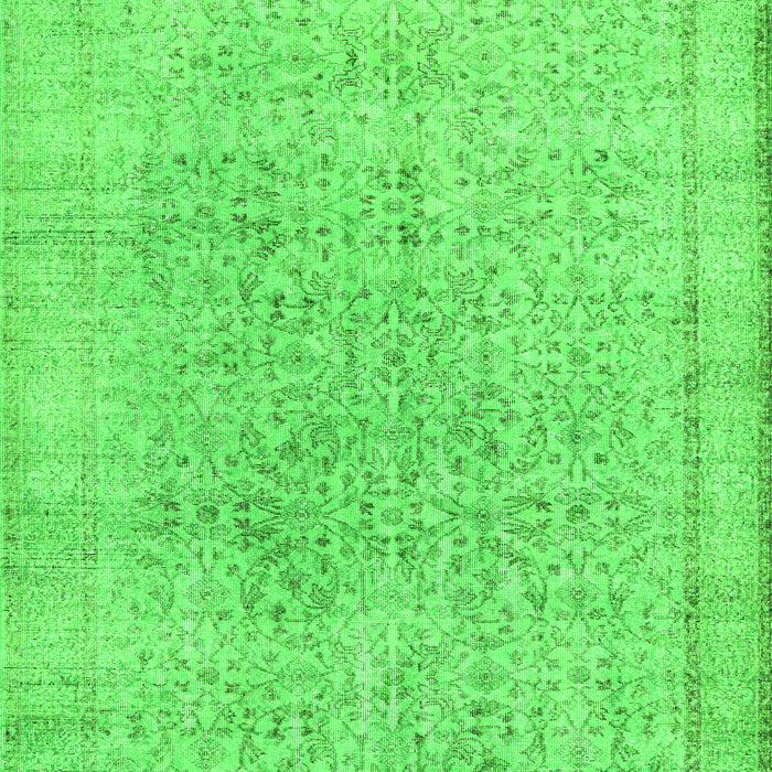 Serging Thickness of Machine Washable Persian Green Traditional Area Rugs, wshtr2461grn