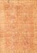 Serging Thickness of Machine Washable Persian Orange Traditional Area Rugs, wshtr2462org