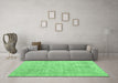 Machine Washable Persian Emerald Green Traditional Area Rugs in a Living Room,, wshtr2462emgrn