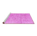 Sideview of Machine Washable Persian Pink Traditional Rug, wshtr2462pnk