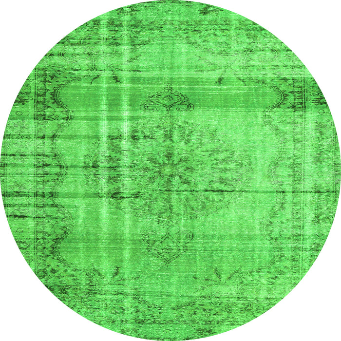 Square Persian Green Traditional Rug, tr2463grn