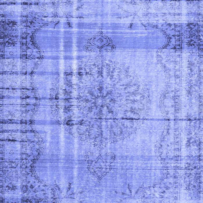 Machine Washable Persian Blue Traditional Rug, wshtr2463blu