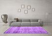 Machine Washable Persian Purple Traditional Area Rugs in a Living Room, wshtr2463pur