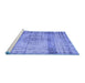 Sideview of Machine Washable Persian Blue Traditional Rug, wshtr2463blu