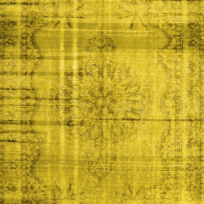 Machine Washable Persian Yellow Traditional Rug, wshtr2463yw