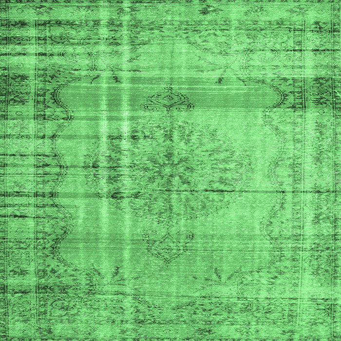 Square Persian Emerald Green Traditional Rug, tr2463emgrn