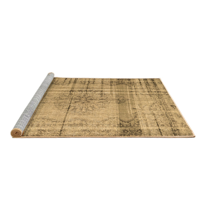 Sideview of Machine Washable Persian Brown Traditional Rug, wshtr2463brn