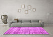 Machine Washable Persian Pink Traditional Rug in a Living Room, wshtr2463pnk