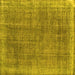 Square Persian Yellow Traditional Rug, tr2464yw