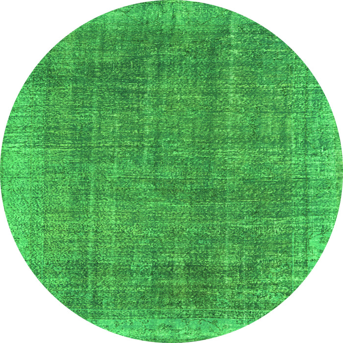 Square Persian Green Traditional Rug, tr2464grn