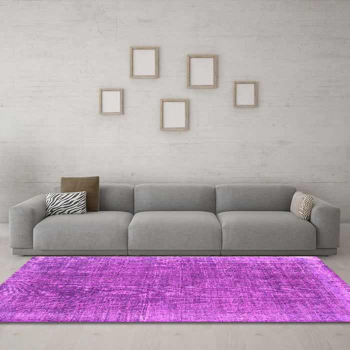 Machine Washable Persian Pink Traditional Rug in a Living Room, wshtr2464pnk