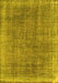 Machine Washable Persian Yellow Traditional Rug, wshtr2464yw