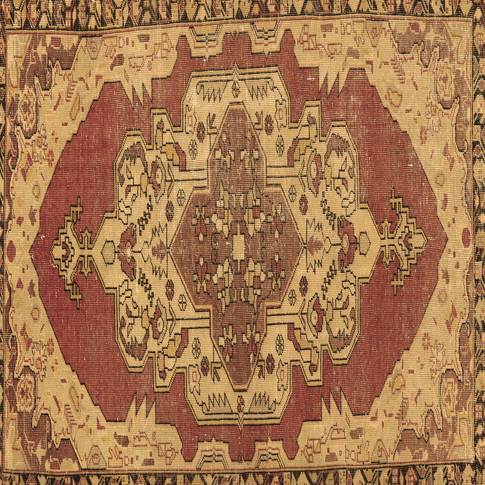 Square Persian Brown Traditional Rug, tr2465brn