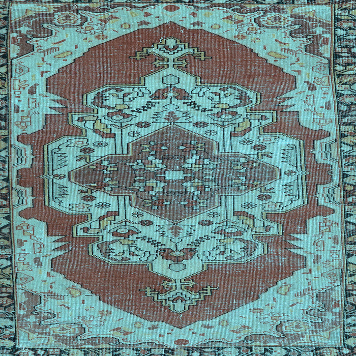 Square Persian Light Blue Traditional Rug, tr2465lblu