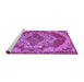 Sideview of Machine Washable Persian Purple Traditional Area Rugs, wshtr2465pur