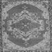 Round Machine Washable Persian Gray Traditional Rug, wshtr2465gry