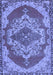 Machine Washable Persian Blue Traditional Rug, wshtr2465blu