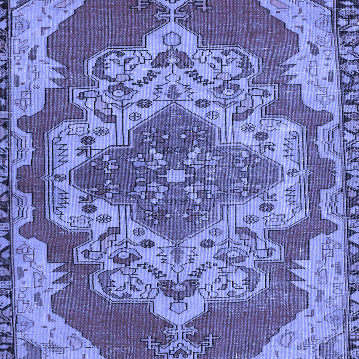 Machine Washable Persian Blue Traditional Rug, wshtr2465blu