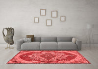 Machine Washable Persian Red Traditional Rug, wshtr2465red