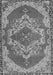 Serging Thickness of Machine Washable Persian Gray Traditional Rug, wshtr2465gry