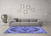 Machine Washable Persian Blue Traditional Rug in a Living Room, wshtr2465blu