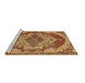 Sideview of Machine Washable Persian Brown Traditional Rug, wshtr2465brn