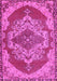 Machine Washable Persian Pink Traditional Rug, wshtr2465pnk