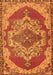 Serging Thickness of Machine Washable Persian Orange Traditional Area Rugs, wshtr2465org