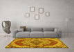 Machine Washable Persian Yellow Traditional Rug in a Living Room, wshtr2465yw