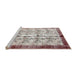 Sideview of Machine Washable Traditional Chestnut Brown Rug, wshtr2466